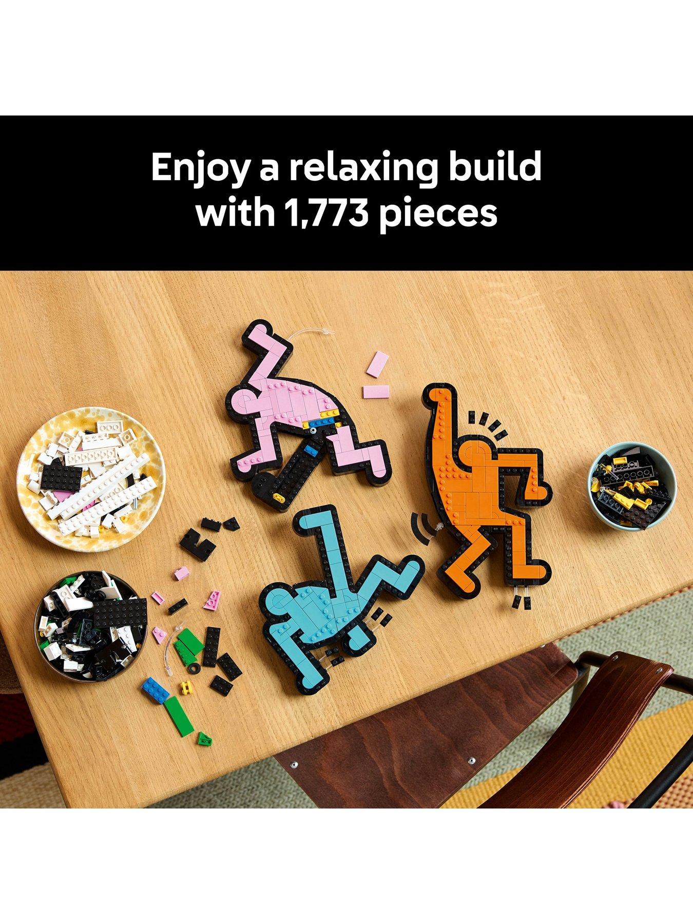 Image 3 of 8 of LEGO ART Keith Haring &ndash; Dancing Figures Living Room Decor 31216