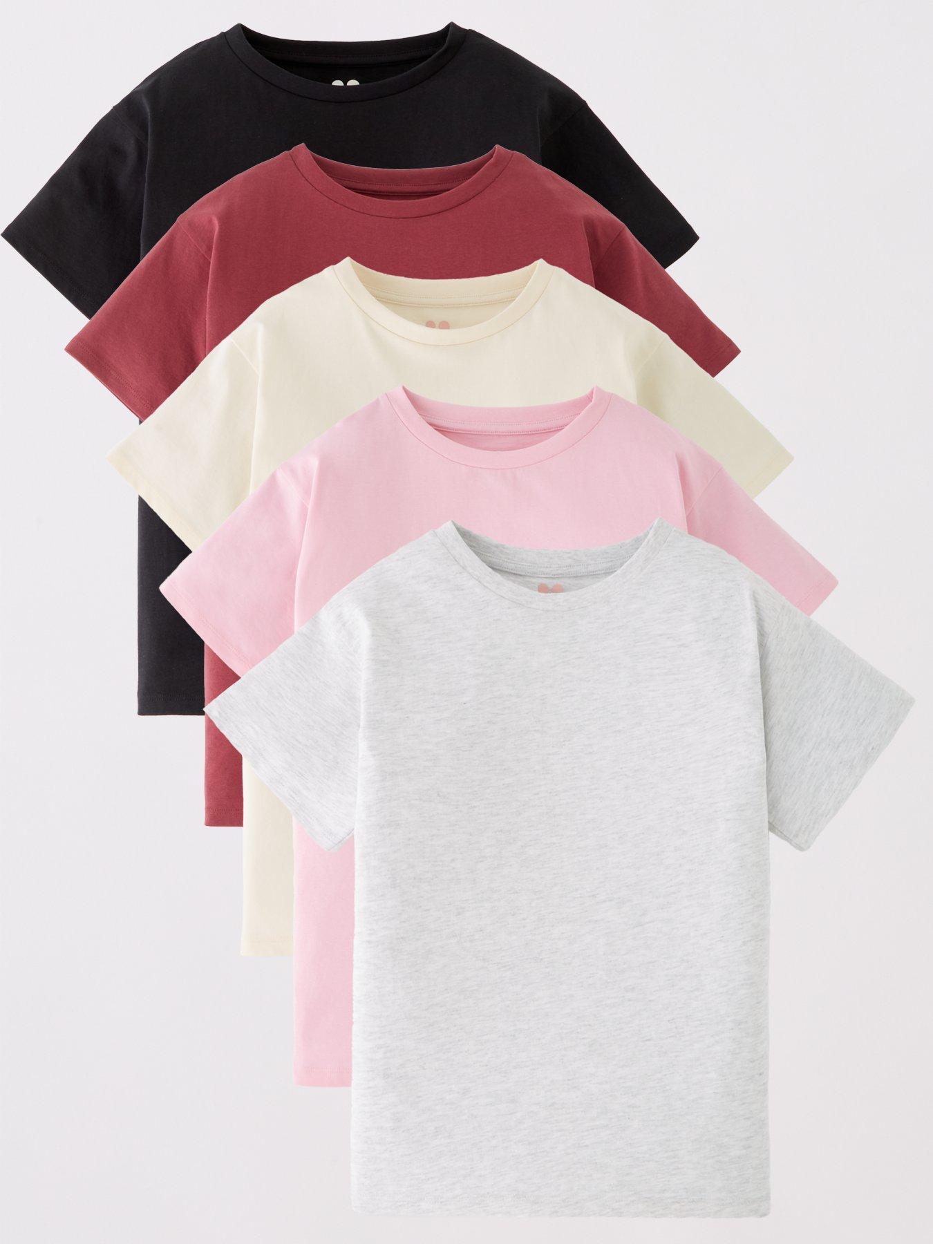 undefined Girls 5 Pack Short Sleeve Tshirts
