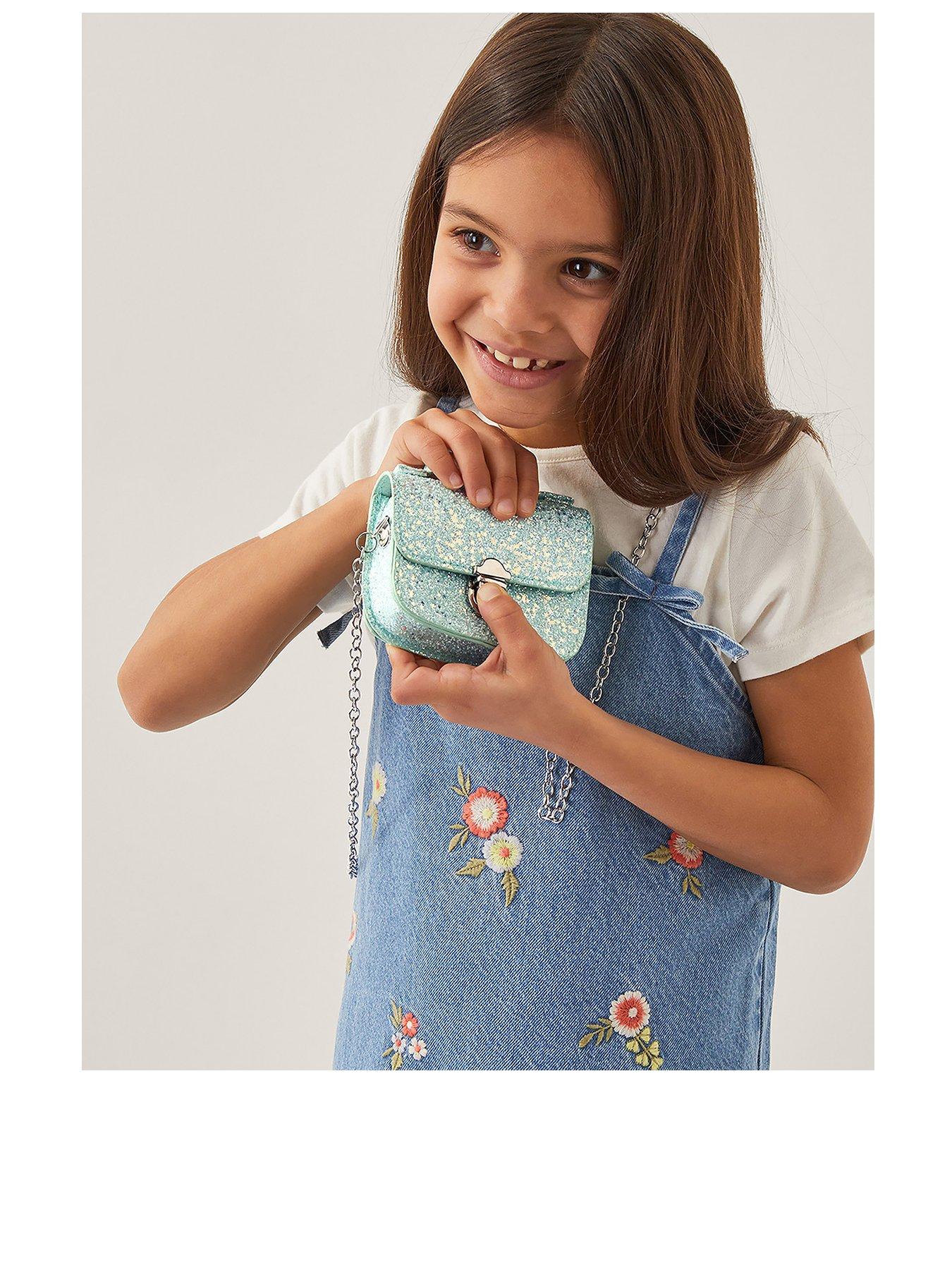 undefined Girls Glitter Mini Cross-Body Bag - Light Green