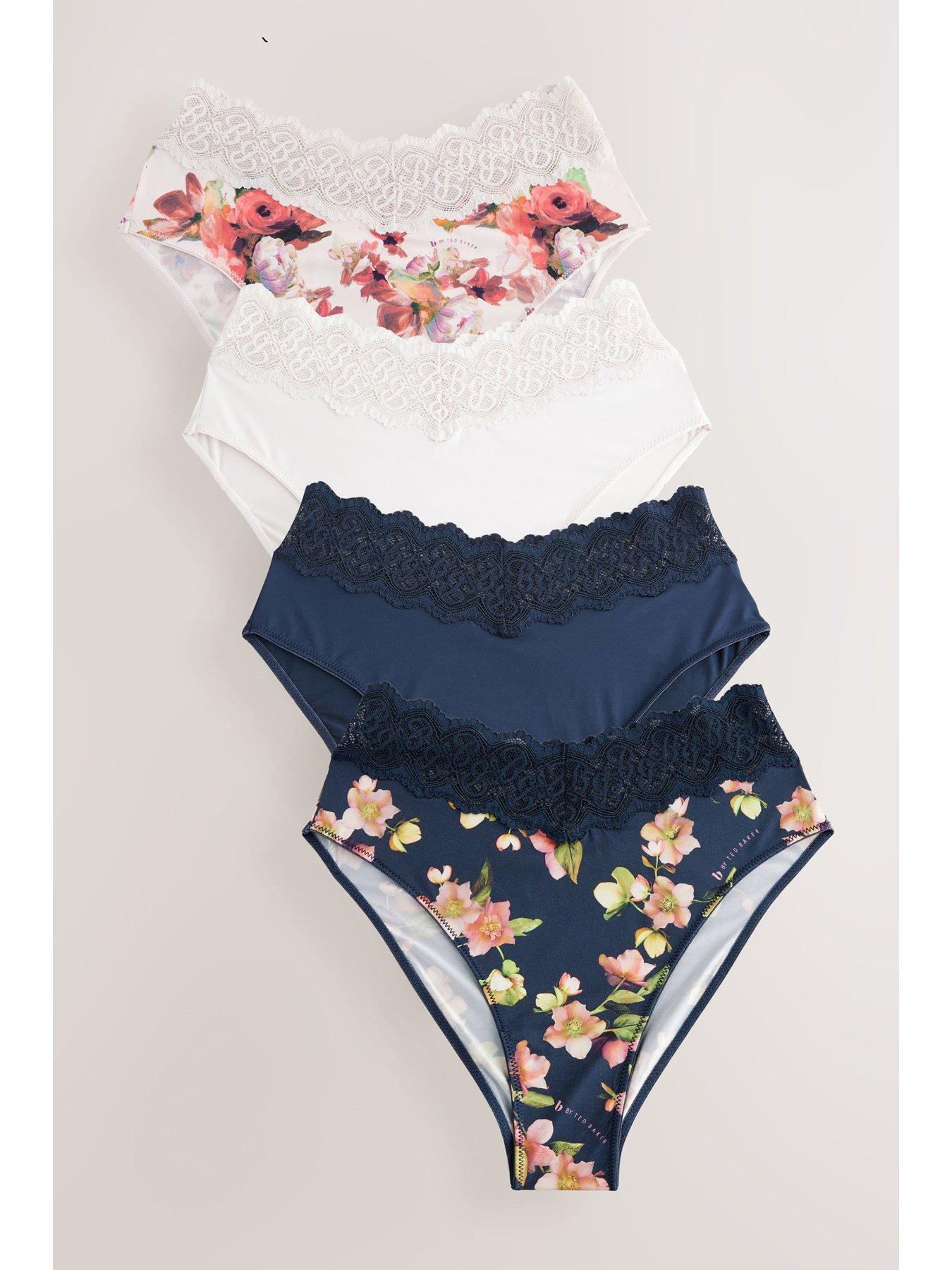 Image 1 of 6 of B By Ted Baker B By Baker 4 Pack High Leg Brief - Multi