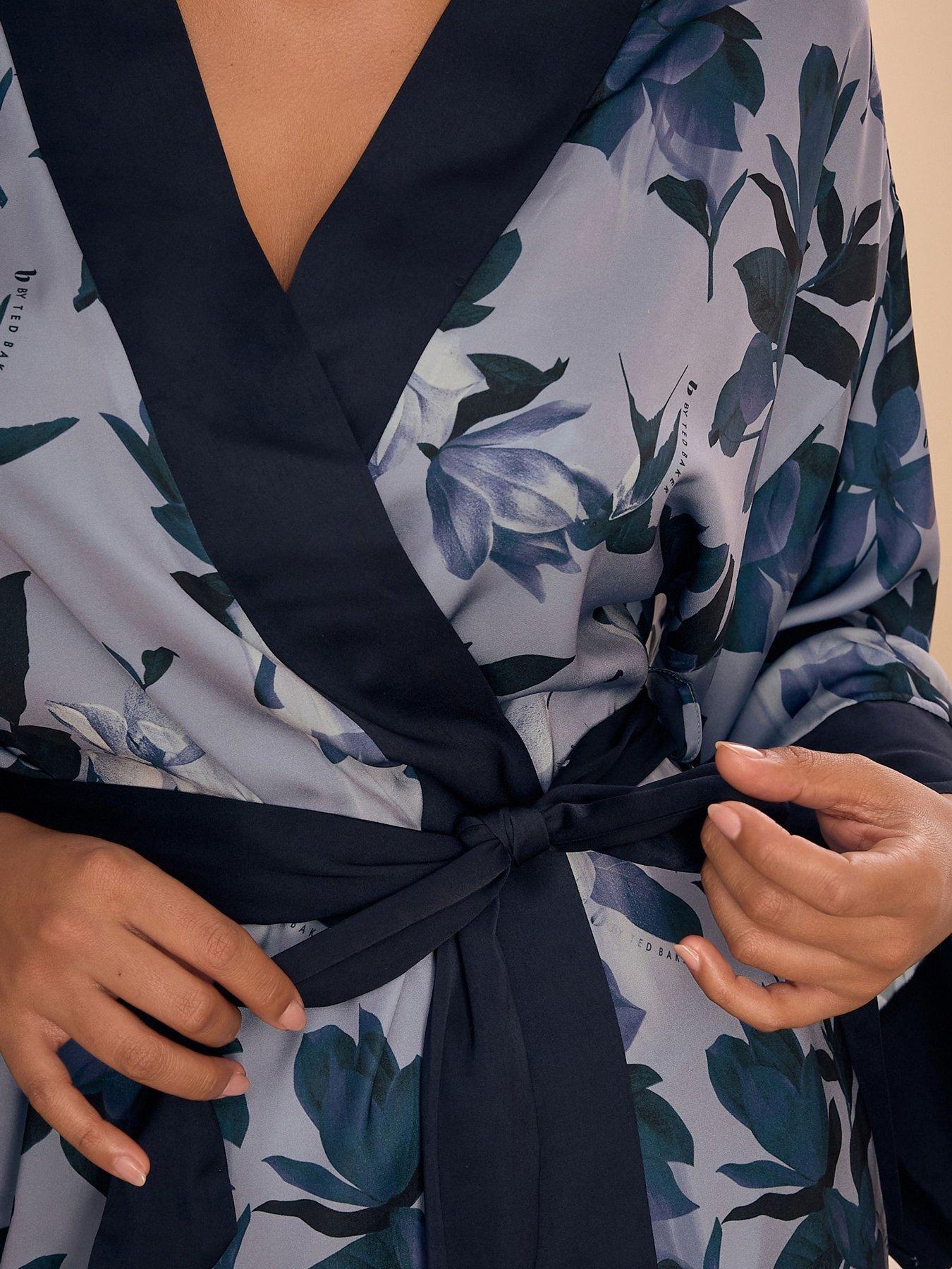 Image 3 of 4 of B By Ted Baker Floral Robe - Blue