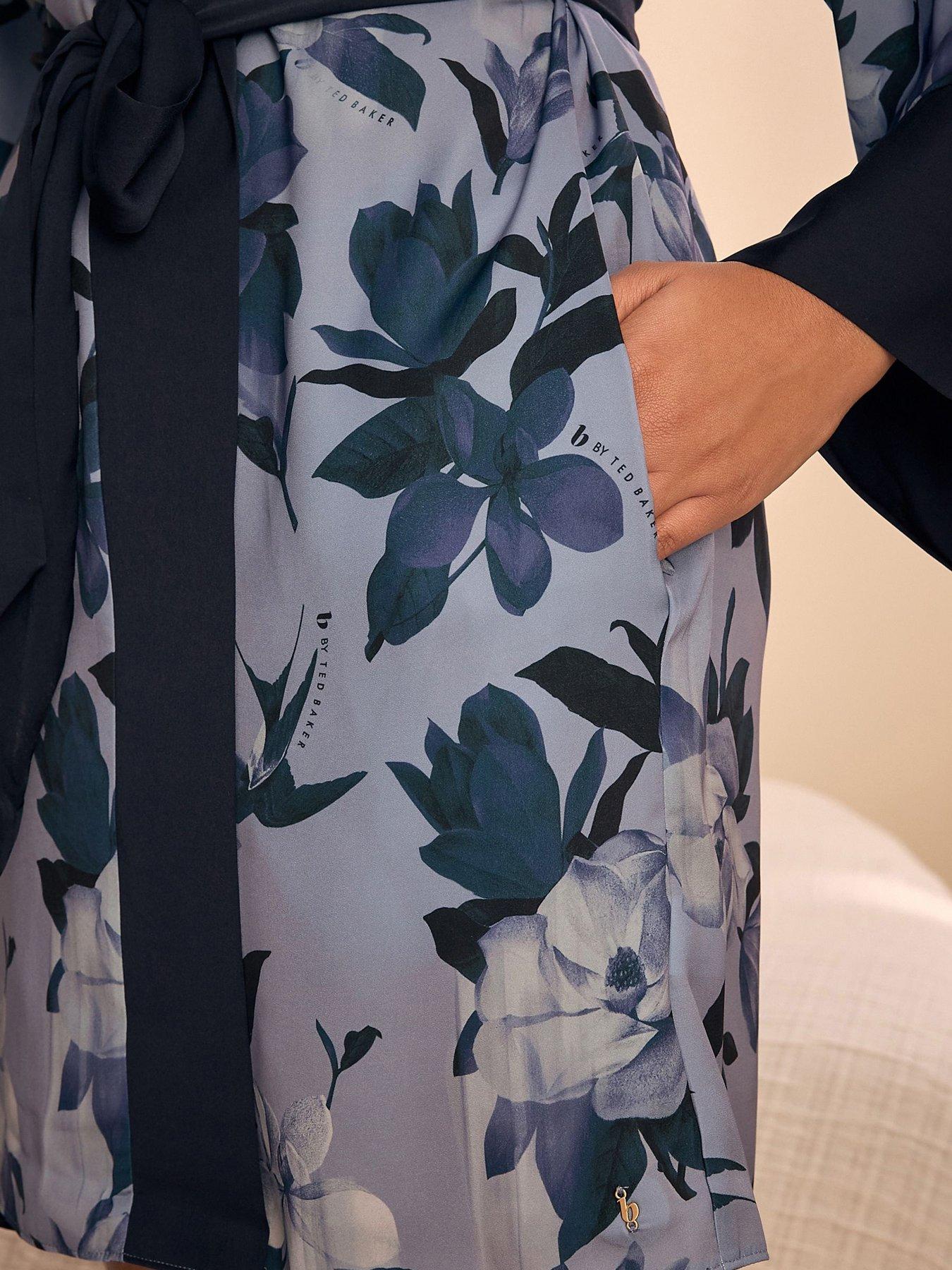 Image 4 of 4 of B By Ted Baker Floral Robe - Blue