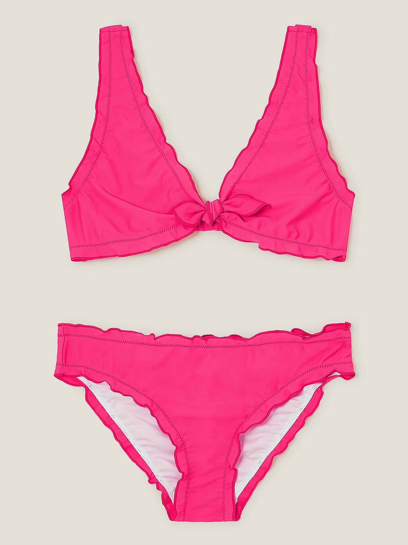 undefined Girls Storm Pink Frill Bikini - Pink