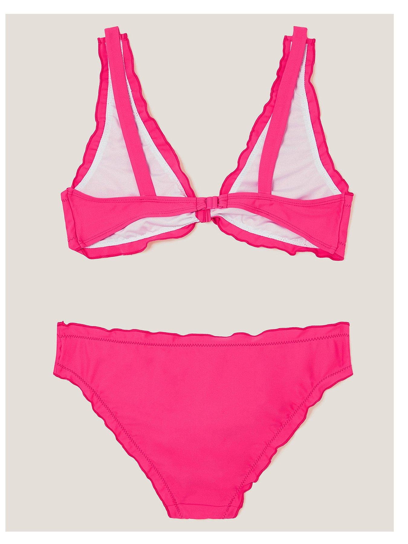 Image 2 of 3 of Monsoon Girls Frill Bikini Set &nbsp;- Pink