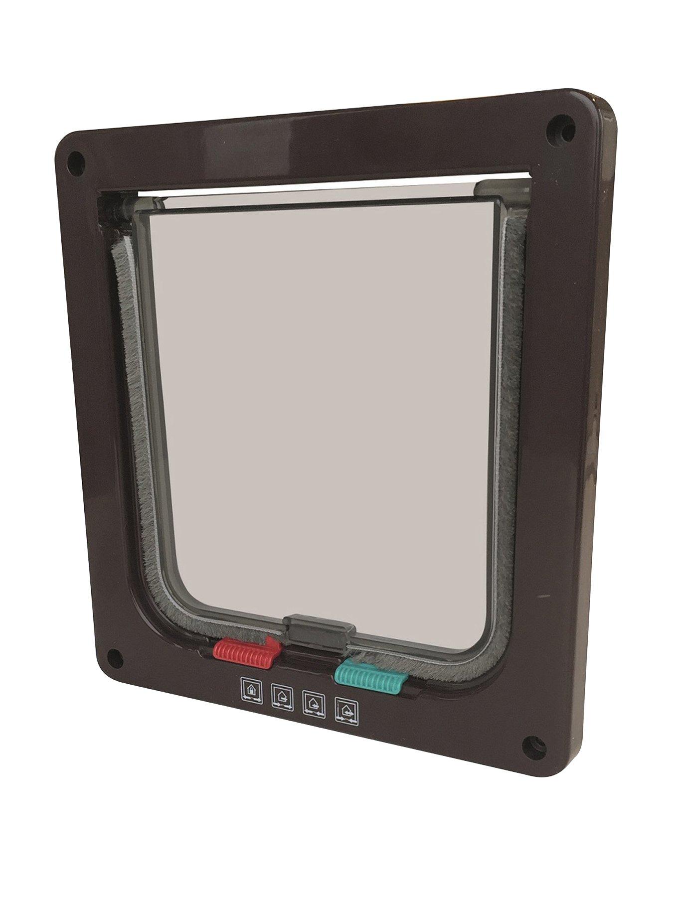 Image 1 of 2 of M-Pets Doras Cat Door - 4 Way Locking- Brown