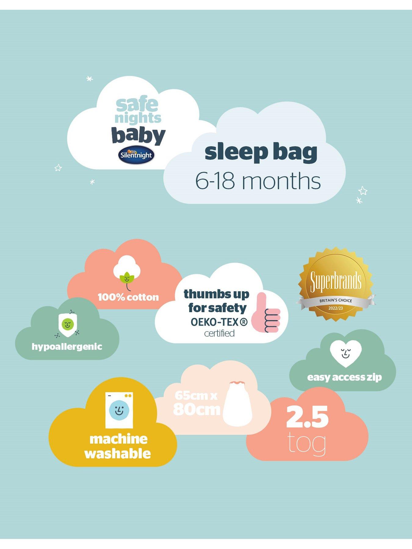 Image 7 of 7 of Silentnight Safe Nights Celestial Sleeping Bag - 6-18 mths - 2 Pack