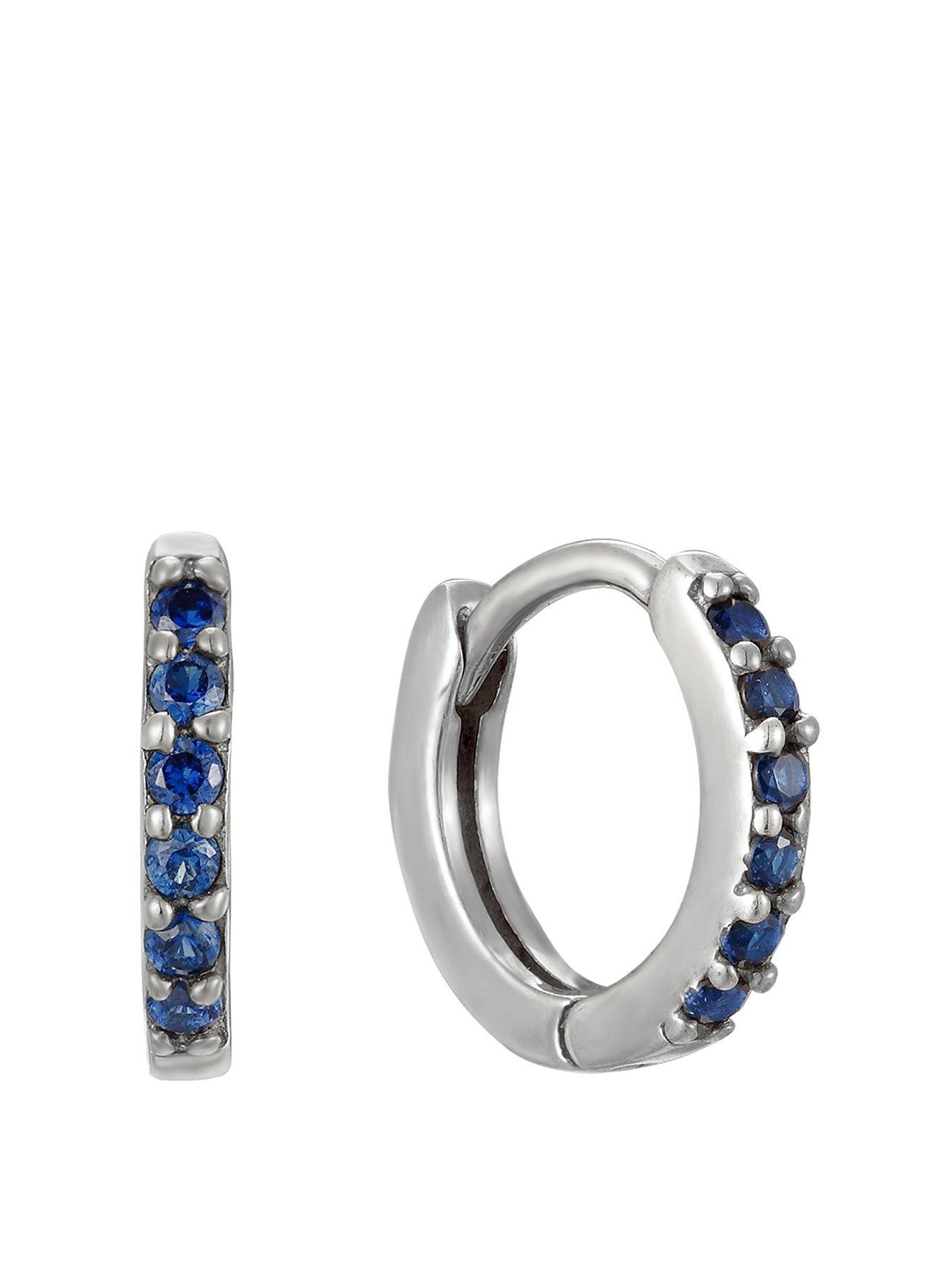 undefined Birthstone CZ Tiny Hoop Earrings