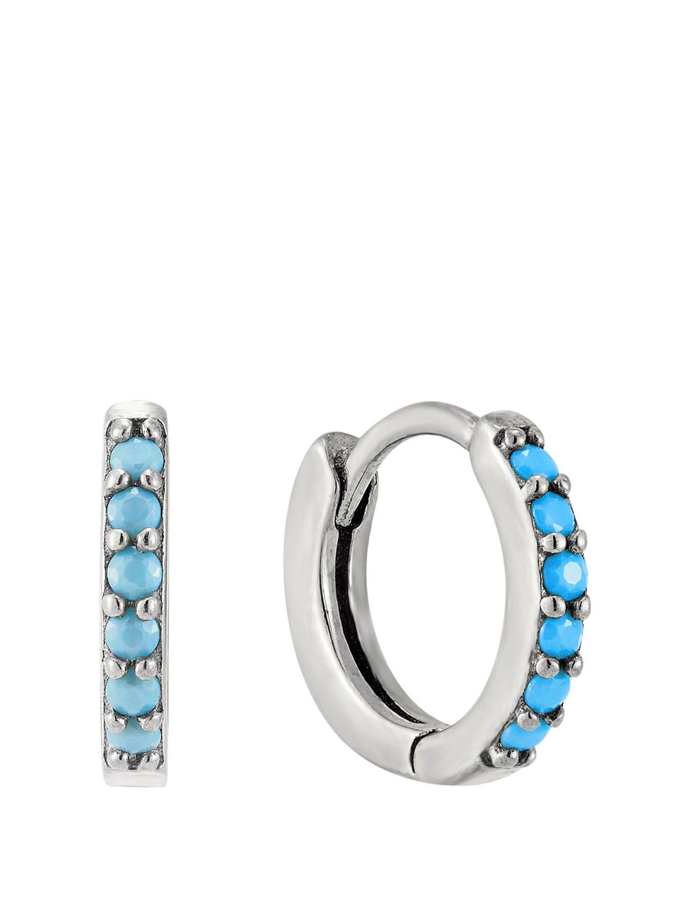 undefined Birthstone CZ Tiny Hoop Earrings