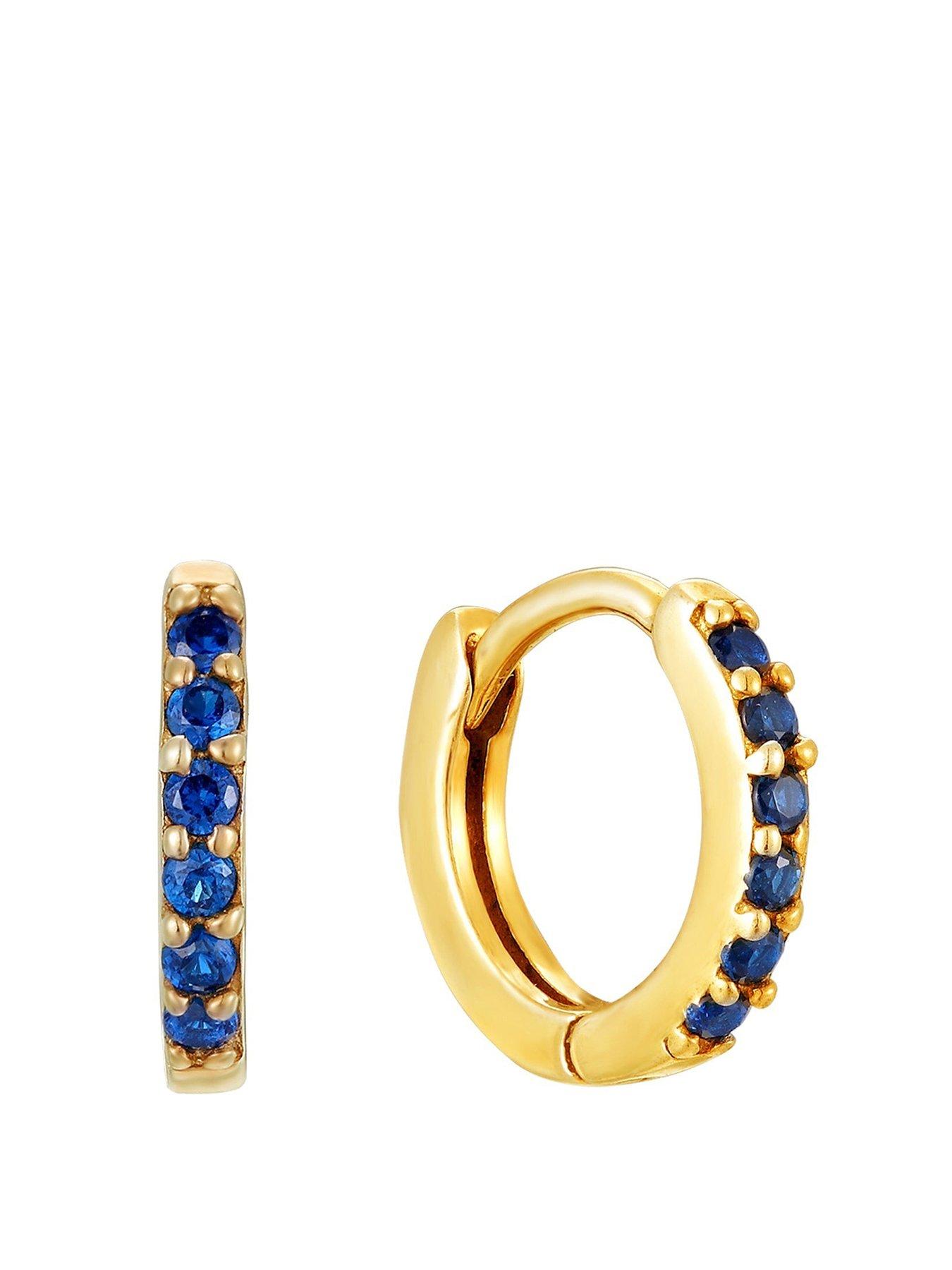 undefined Birthstone CZ Tiny Hoop Earrings