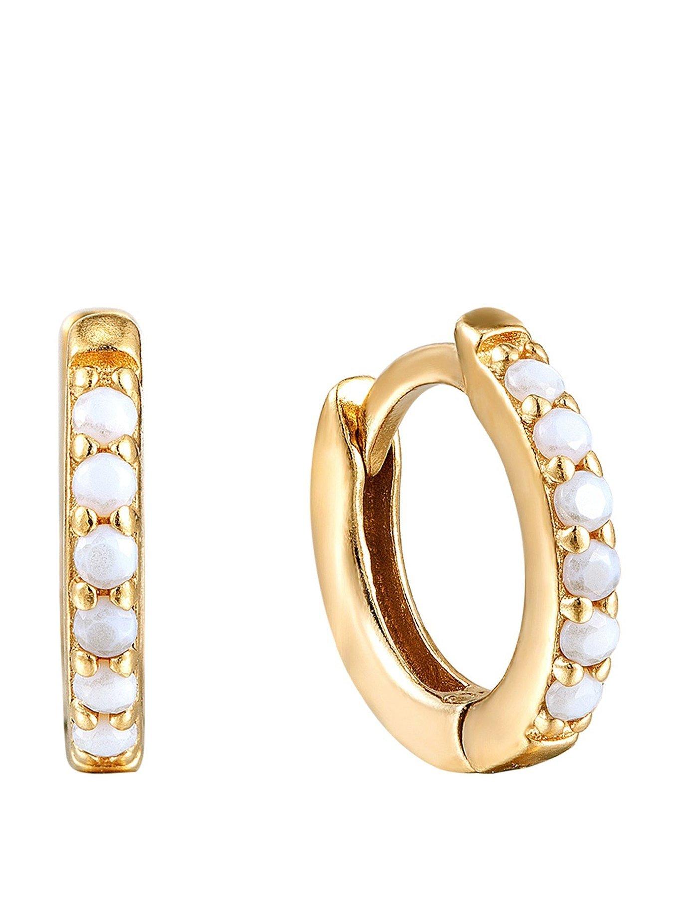 seol-gold-birthstone-cz-tiny-hoop-earrings