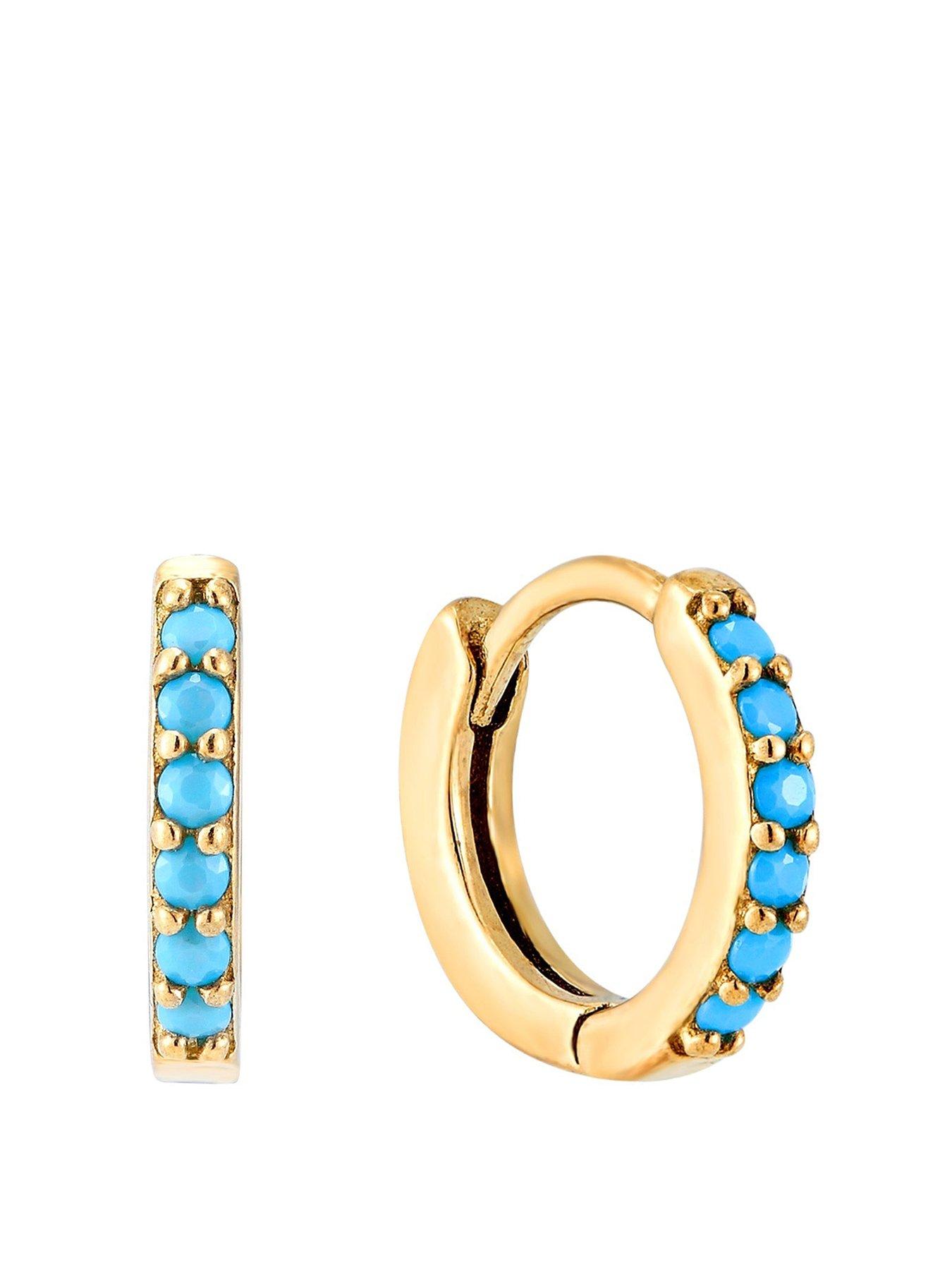 undefined Birthstone CZ Tiny Hoop Earrings