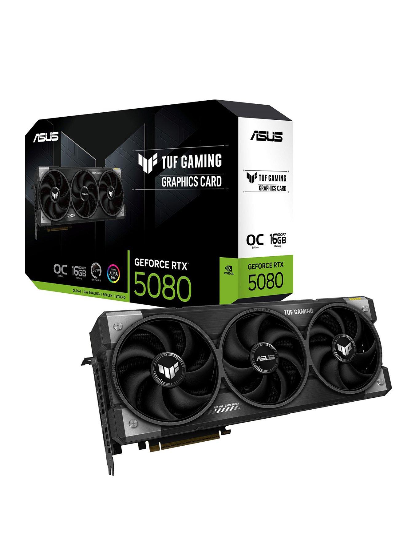 Asus TUF NVIDIA GeForce RTX 5080 16Gb GDDR7 PCIe 5.0 Overclocked Gaming Graphics Card