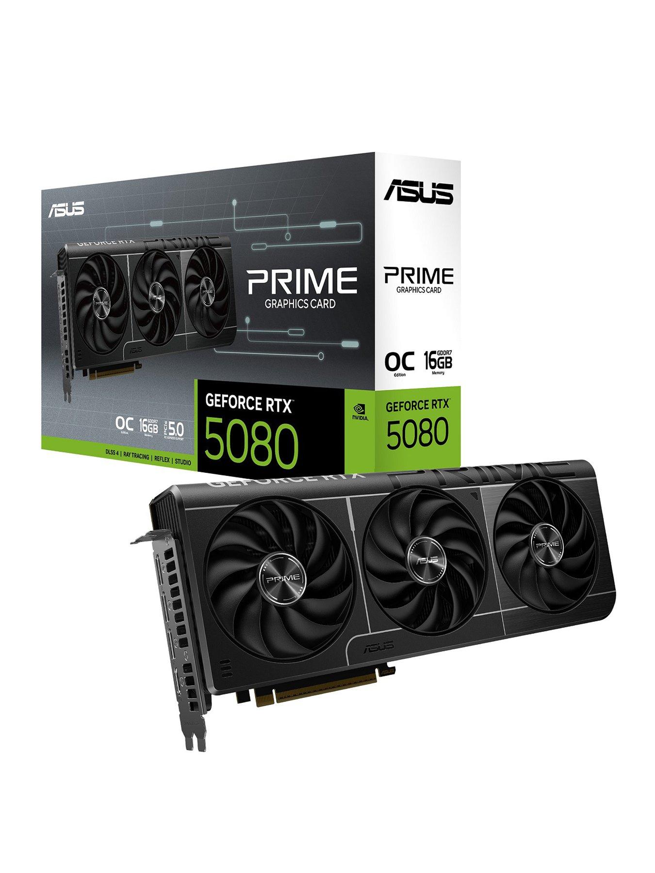 Asus Prime NVIDIA GeForce RTX 5080 16Gb GDDR7 PCIe 5.0 Overclocked Graphics Card