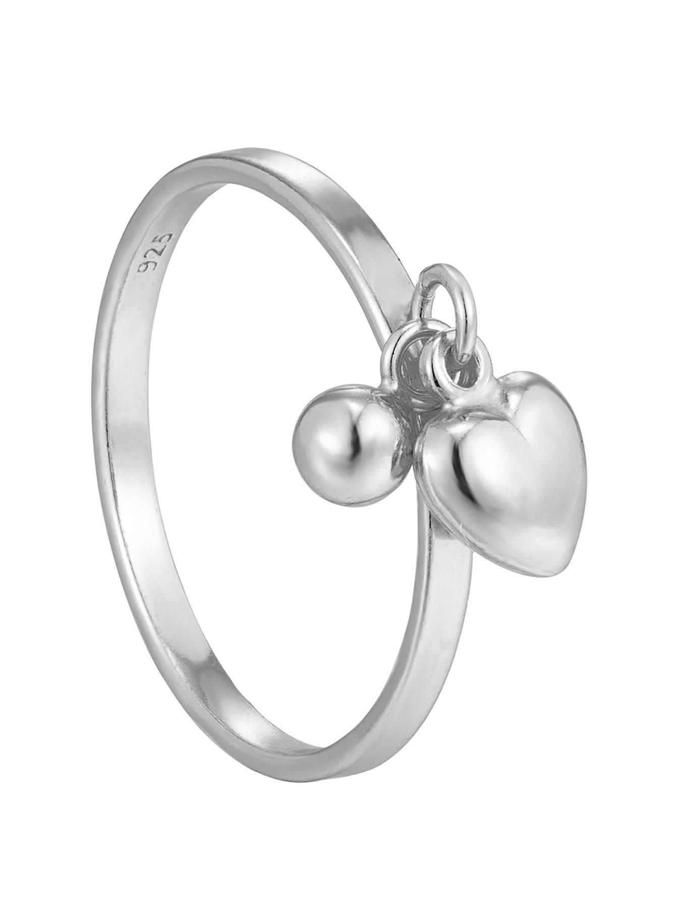 Seol + Gold Puffed Heart Charm Ring