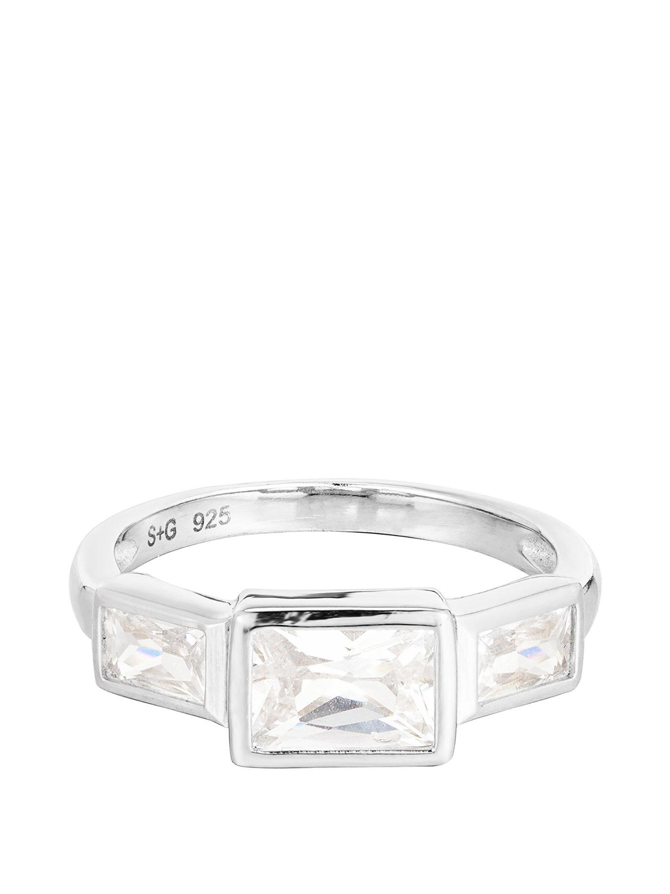 undefined CZ Rectangle Ring