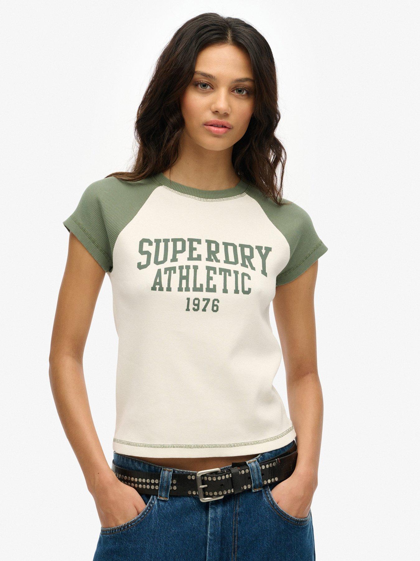 undefined Athletic Essentials Raglan Cap Sleeve T-Shirt - White