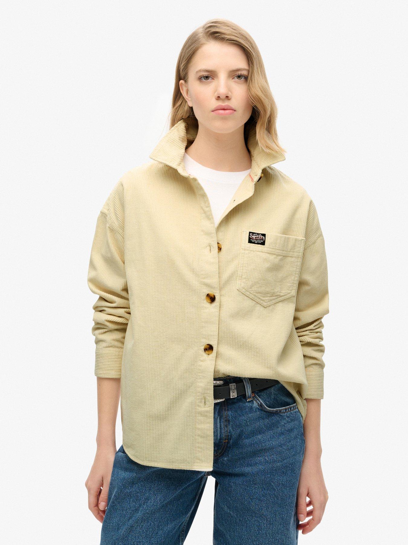 Superdry Chunky Cord Overshirt - Brown
