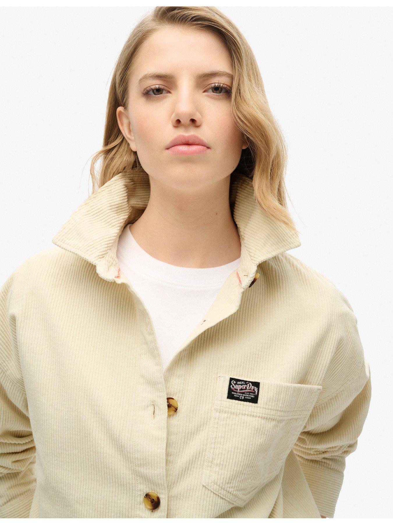 Image 4 of 6 of Superdry Chunky Cord Overshirt - Brown