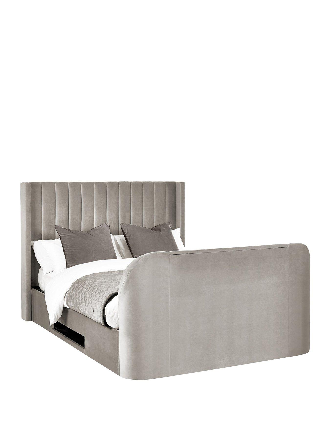 Image 2 of 7 of Julian Bowen Clara Side Lift&nbsp;Ottoman Storage&nbsp;TV Bed - fits up to 43 inch TV - Light Grey