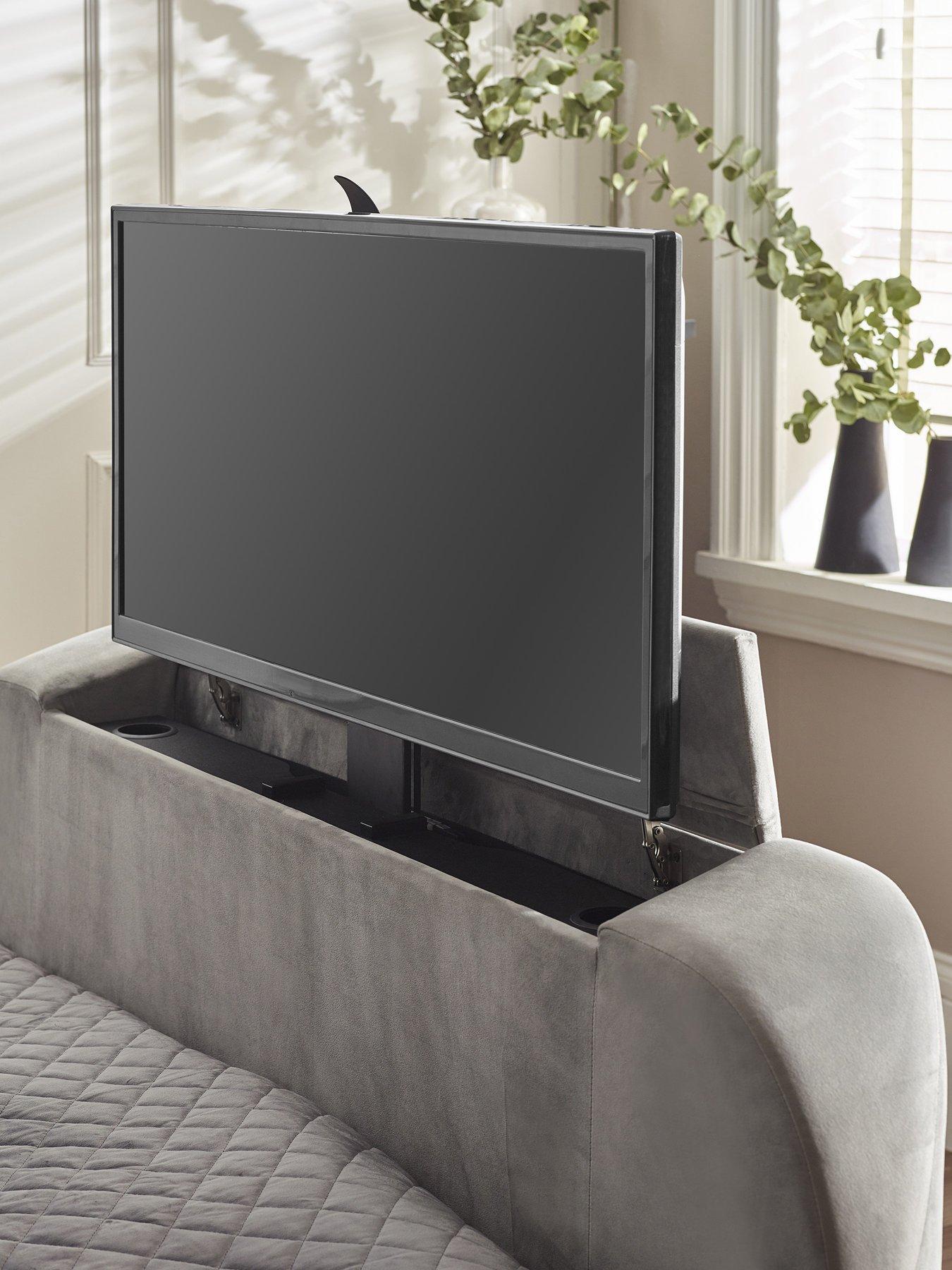 Image 5 of 7 of Julian Bowen Clara Side Lift&nbsp;Ottoman Storage&nbsp;TV Bed - fits up to 43 inch TV - Light Grey
