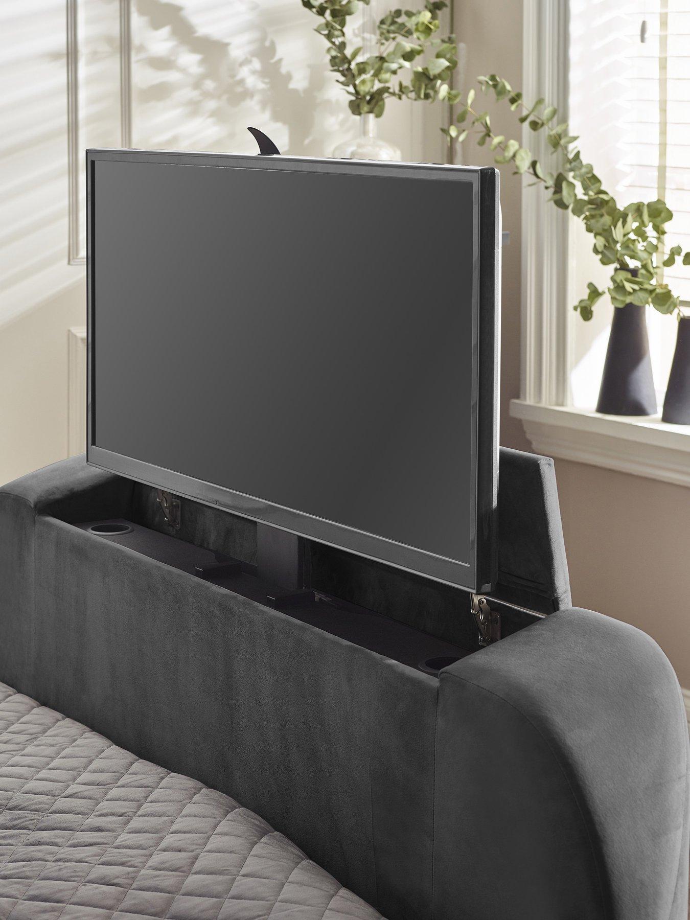 Image 5 of 7 of Julian Bowen Clara Side Lift Ottoman Storage TV Bed - fits up to 43 inch TV - Dark&nbsp;Grey
