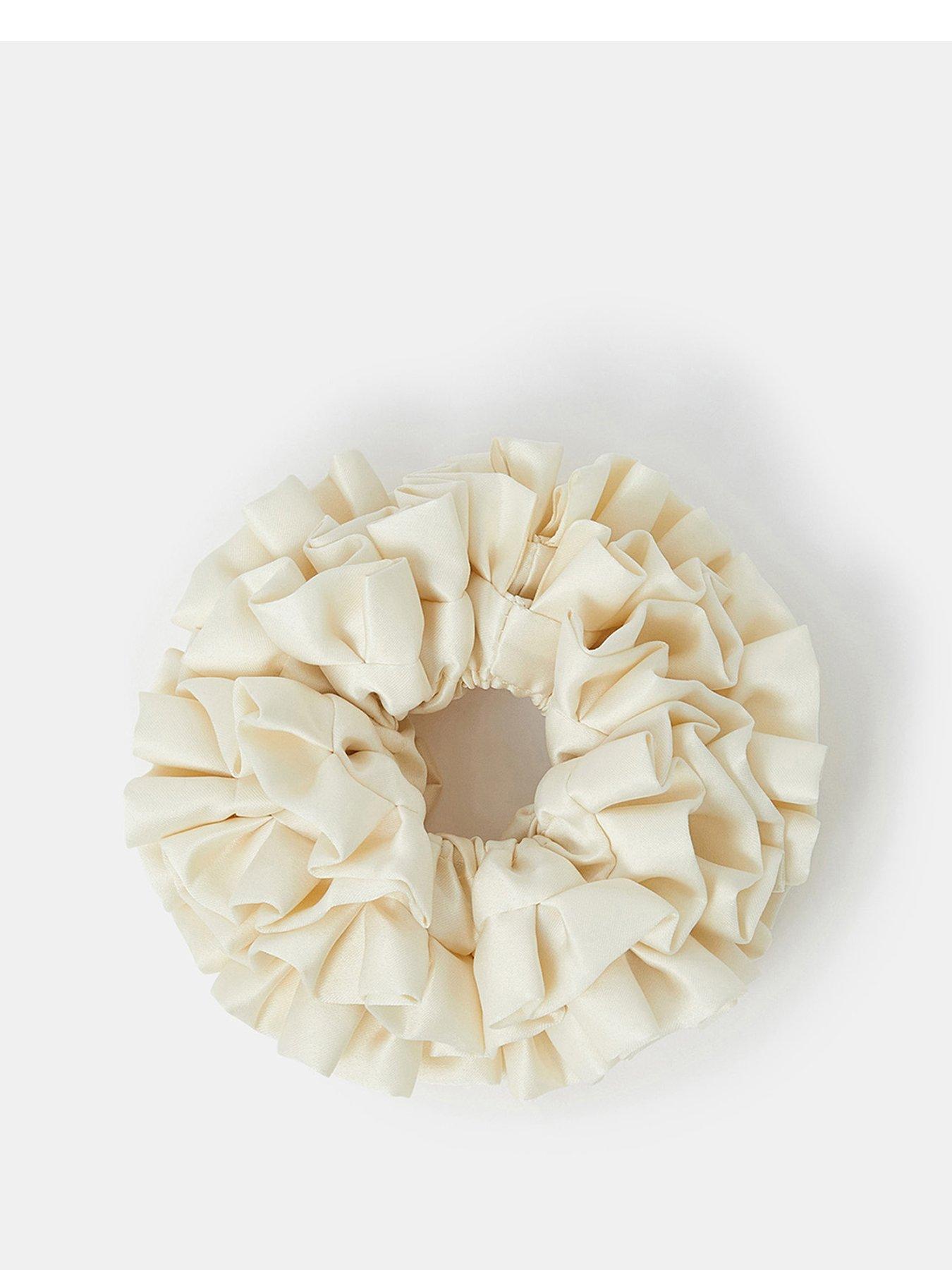 undefined XL Ruffle Scrunchie - Cream