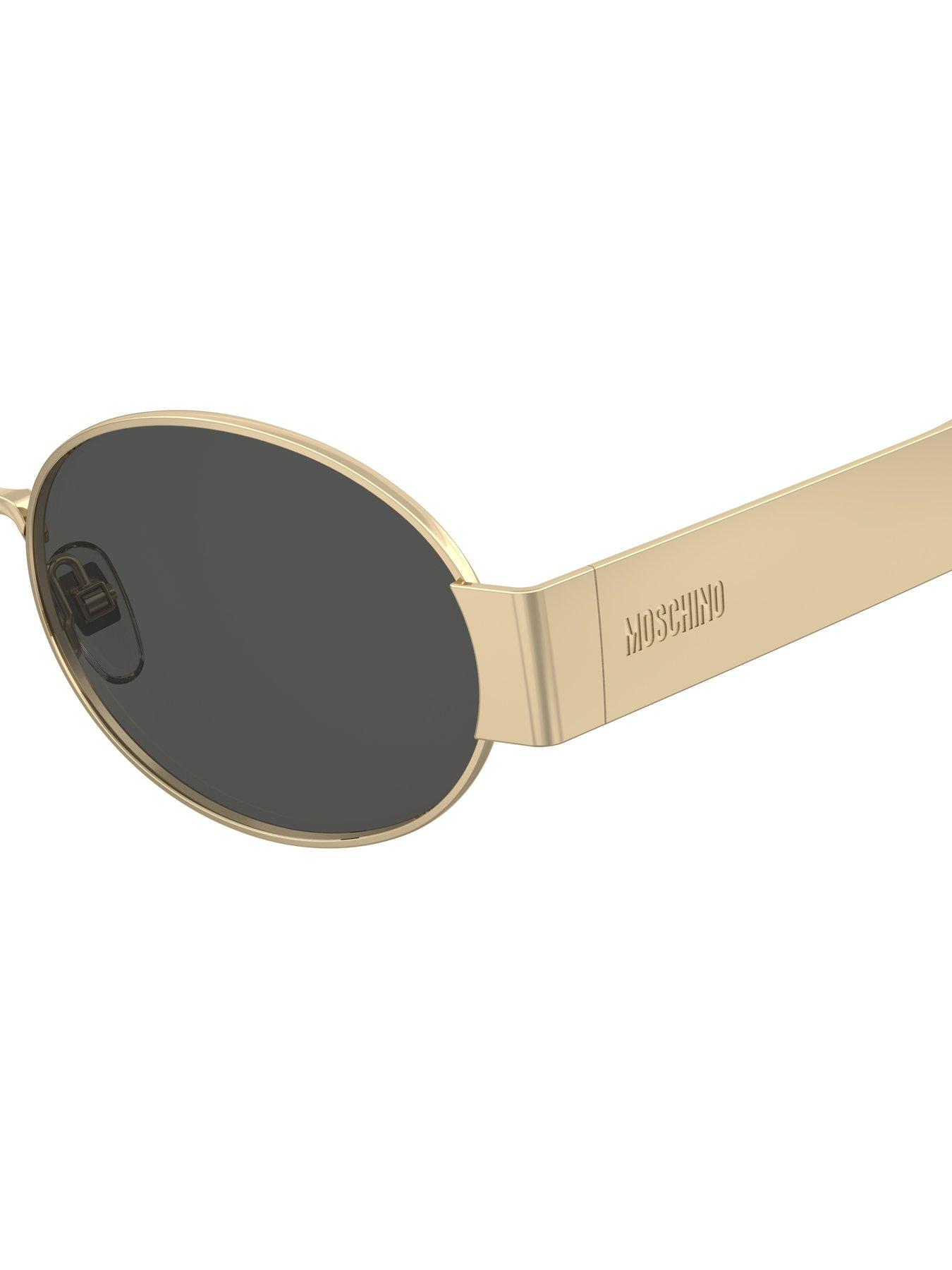 Image 4 of 4 of Moschino Mos185/S Metal Round Sunglasses - Gold