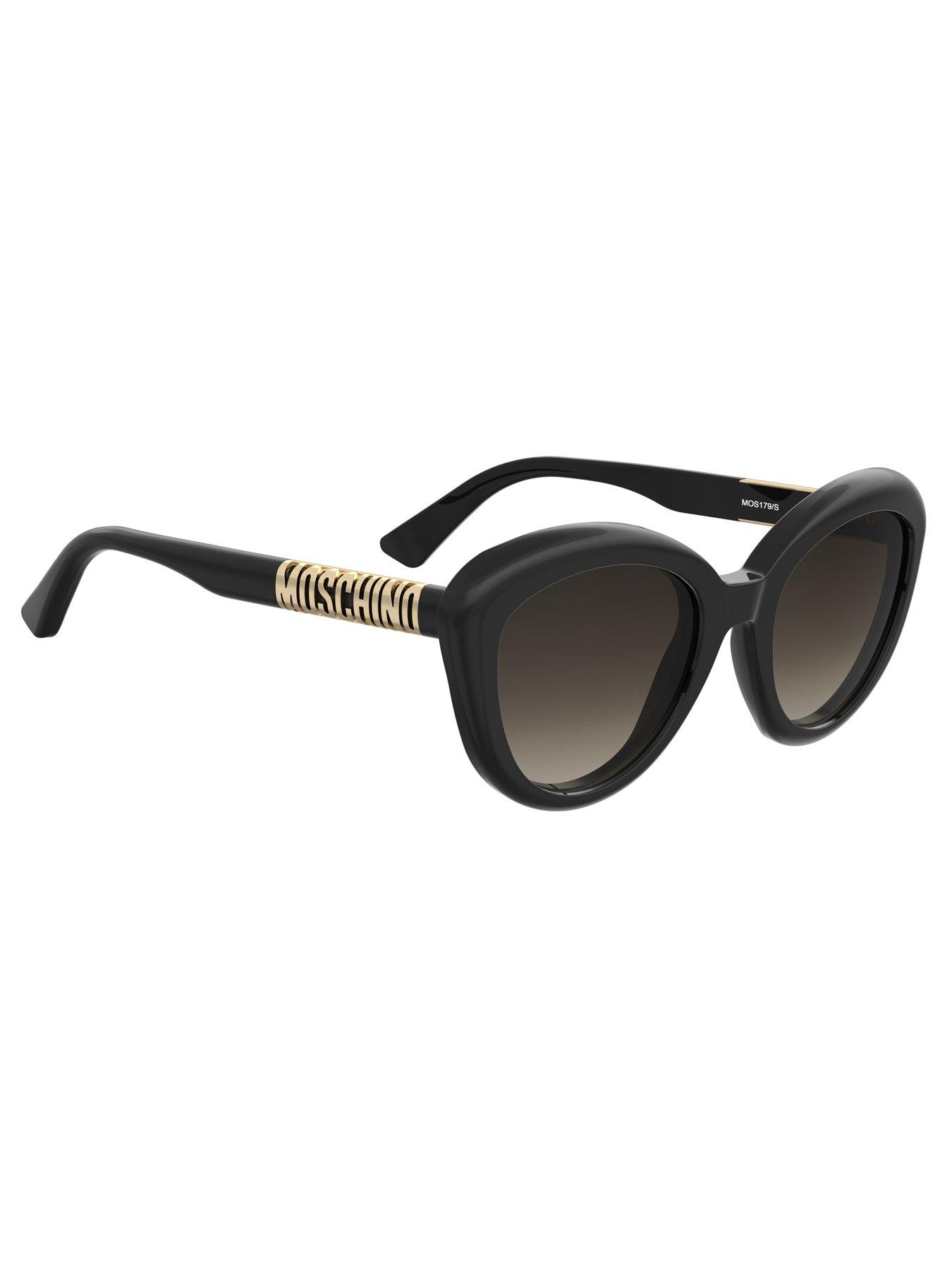 Image 3 of 4 of Moschino Mos179/S Acetate Cat Eye Sunglasses - Black