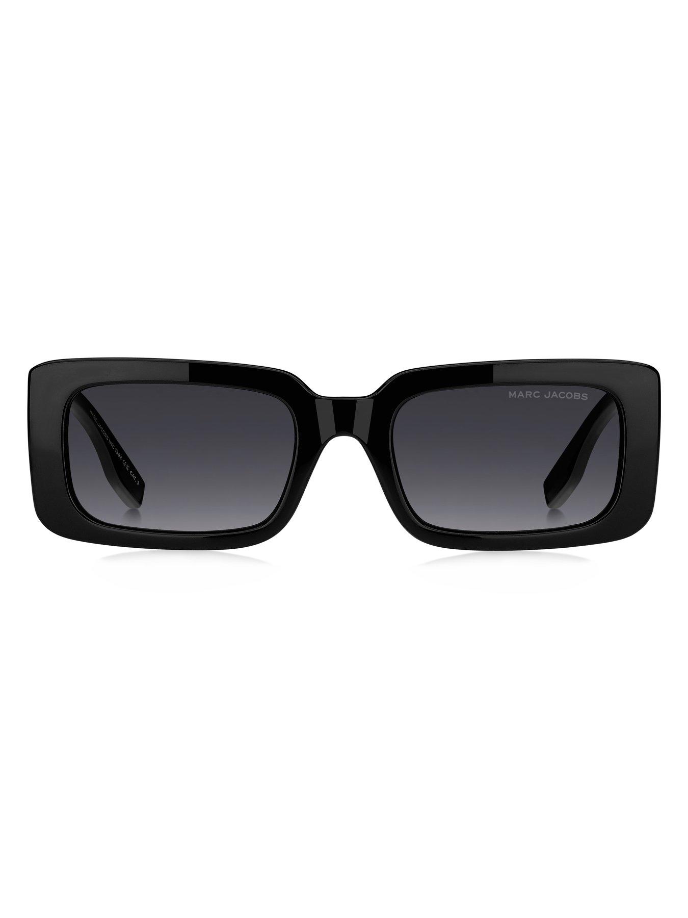 Image 2 of 4 of MARC JACOBS 804/S Small Rectangle Polyamide Sunglasses - Black