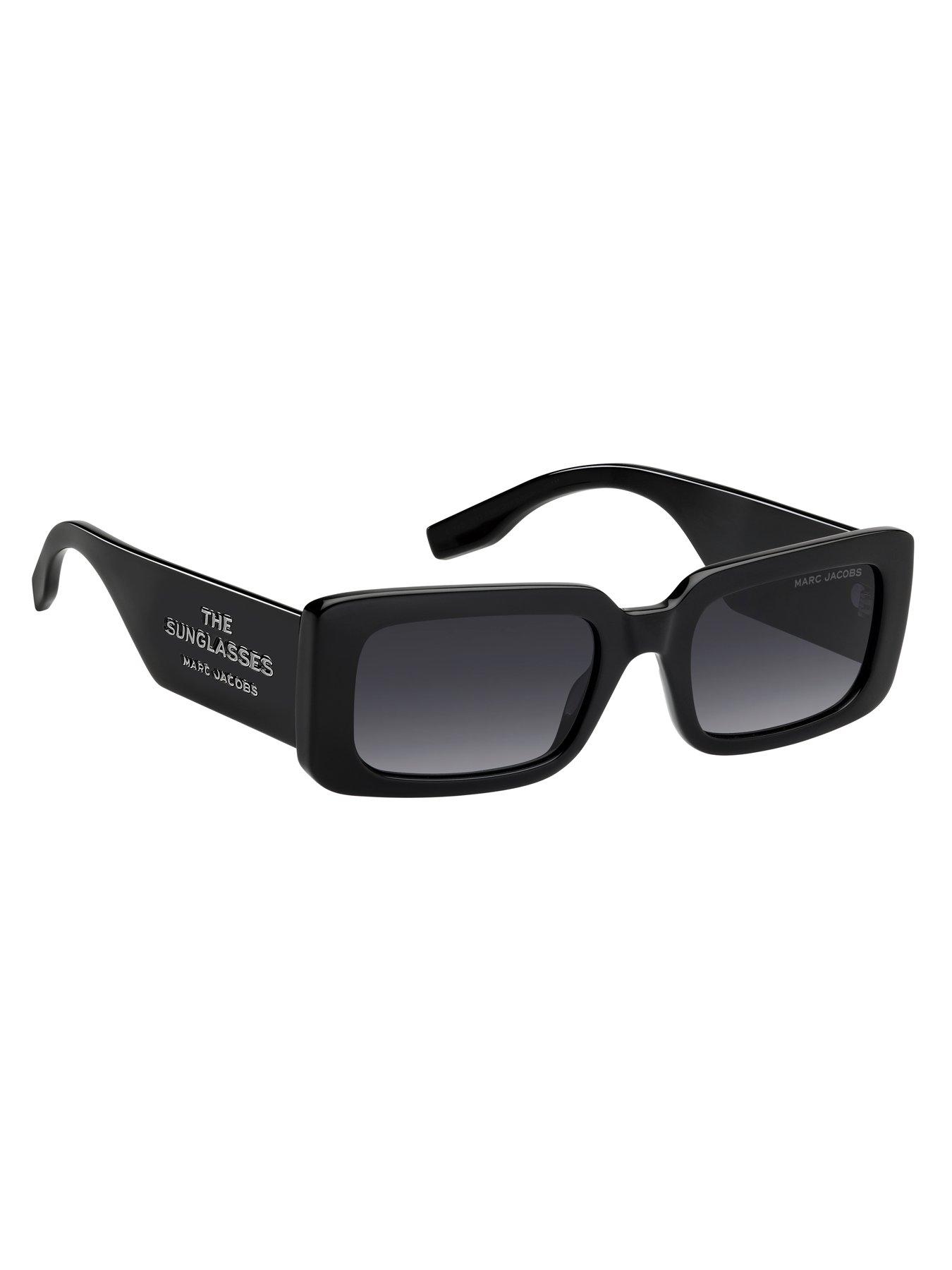 Image 3 of 4 of MARC JACOBS 804/S Small Rectangle Polyamide Sunglasses - Black