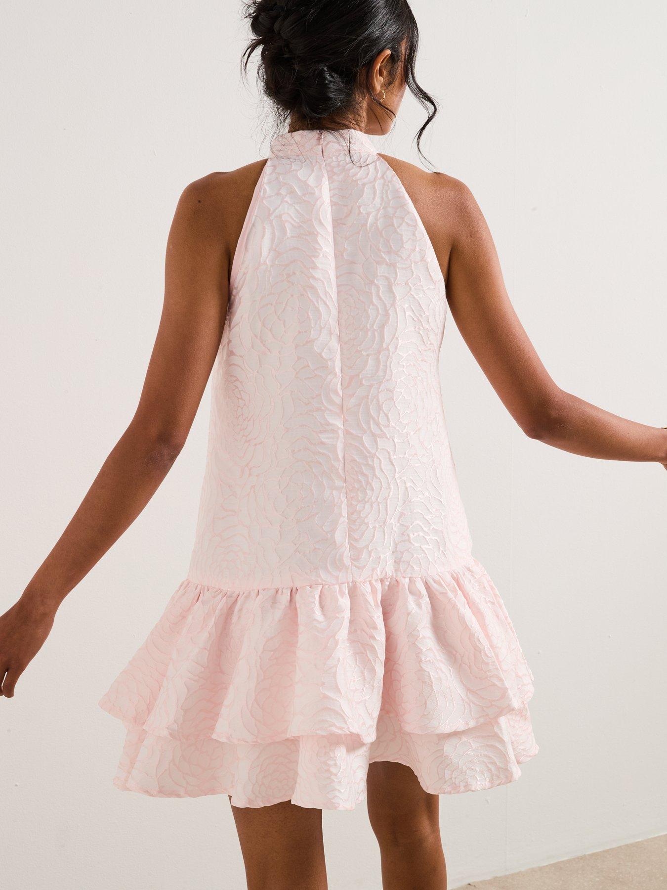 Image 2 of 6 of Elliatt Deanna Halter Mini Dress - Pink
