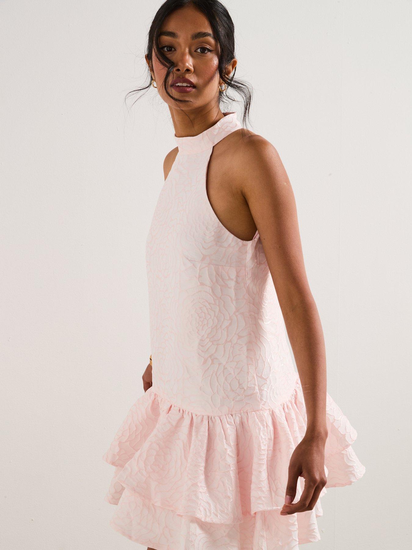 Image 5 of 6 of Elliatt Deanna Halter Mini Dress - Pink