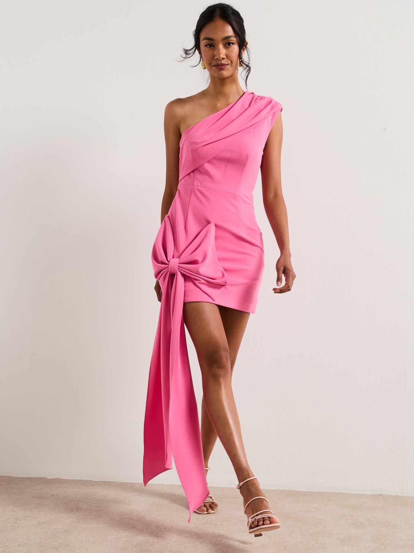 undefined Jamie Mini Bow Dress - Pink