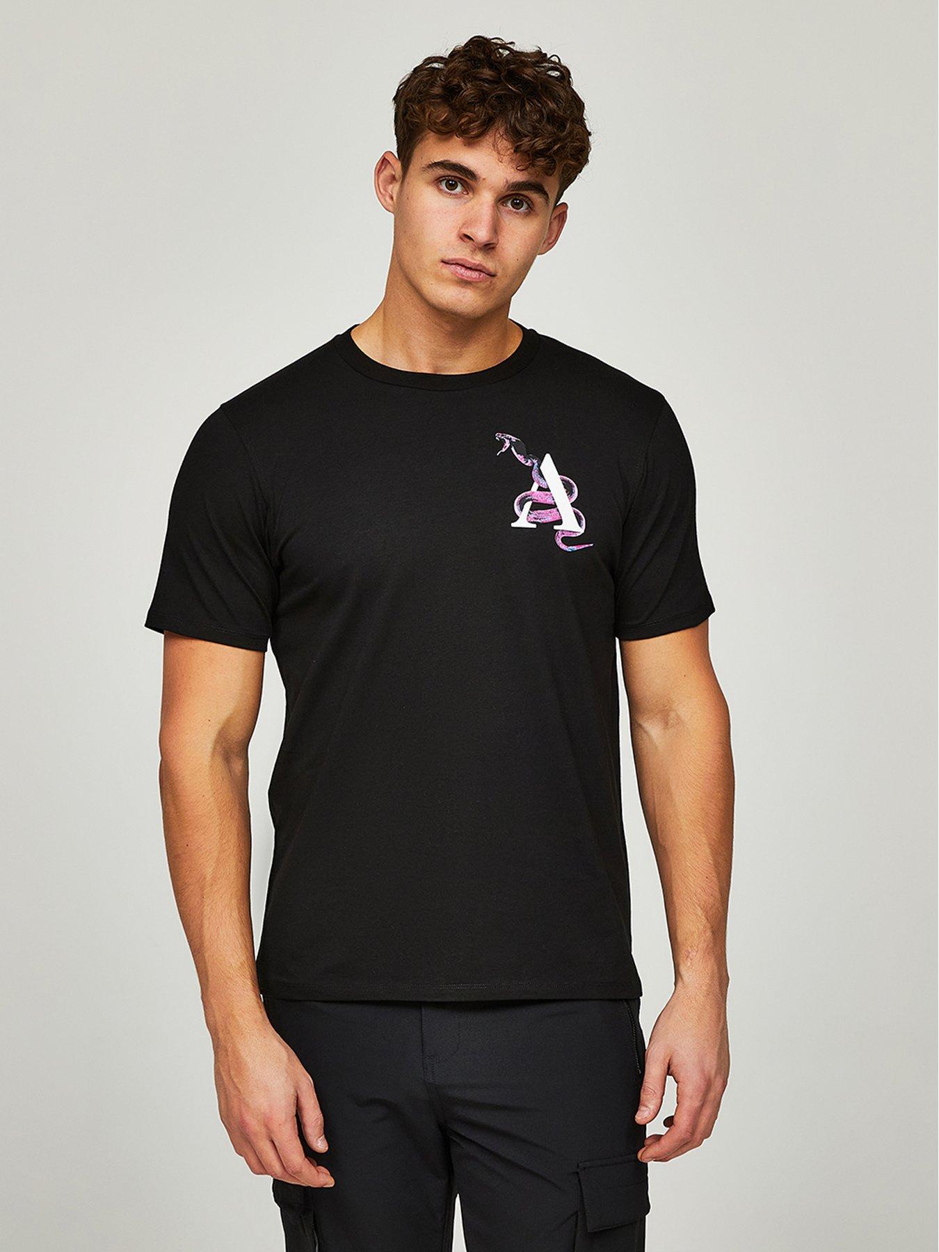 undefined Snake Back Print T-Shirt - Black