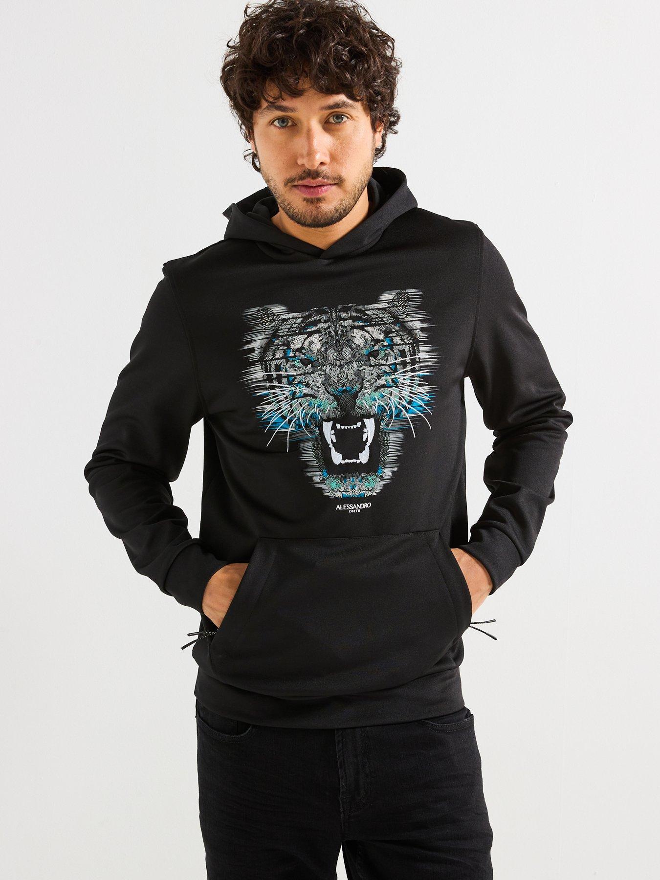 Image 1 of 4 of Alessandro Zavetti Growler Dot Overhead Hoodie - Black