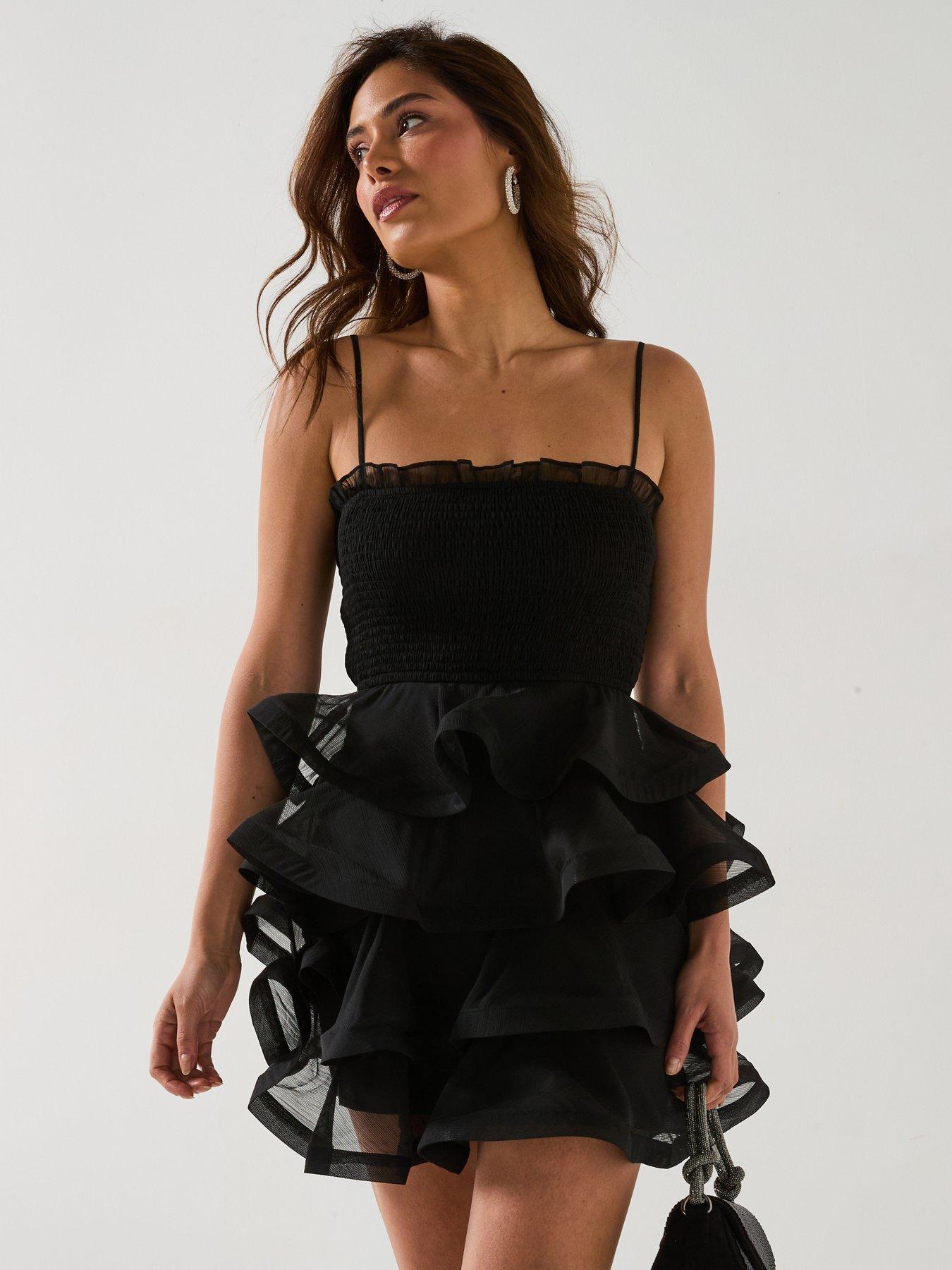 Elliatt Louise Strapless Mini Dress - Black | Very