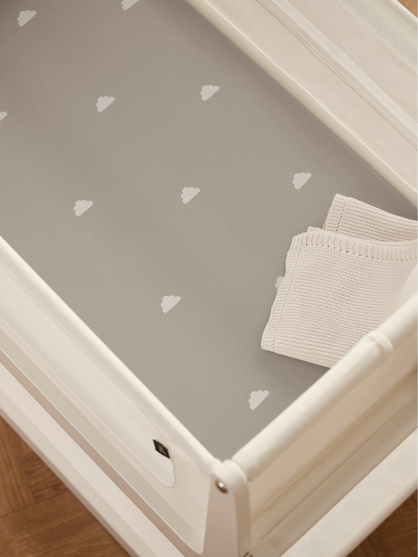 Snuz Snüz Twin Pack Crib Sheets - Grey/Gloud