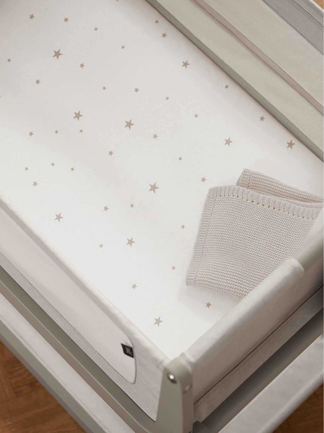 Snuz Snüz Twin Pack Crib Sheets - White/Star