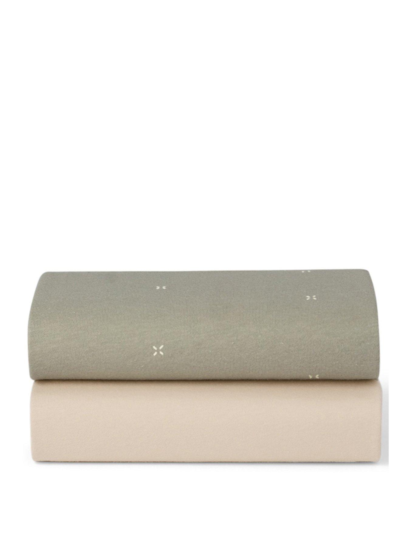 Image 3 of 3 of Snuz Sn&uuml;z Twin Pack Crib Sheets - Sage/Cross