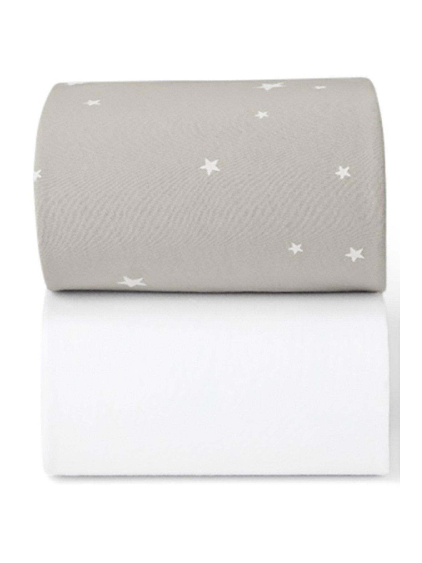 Image 3 of 3 of Snuz Sn&uuml;z Twin Pack Cot Bed Sheets - Grey/Star