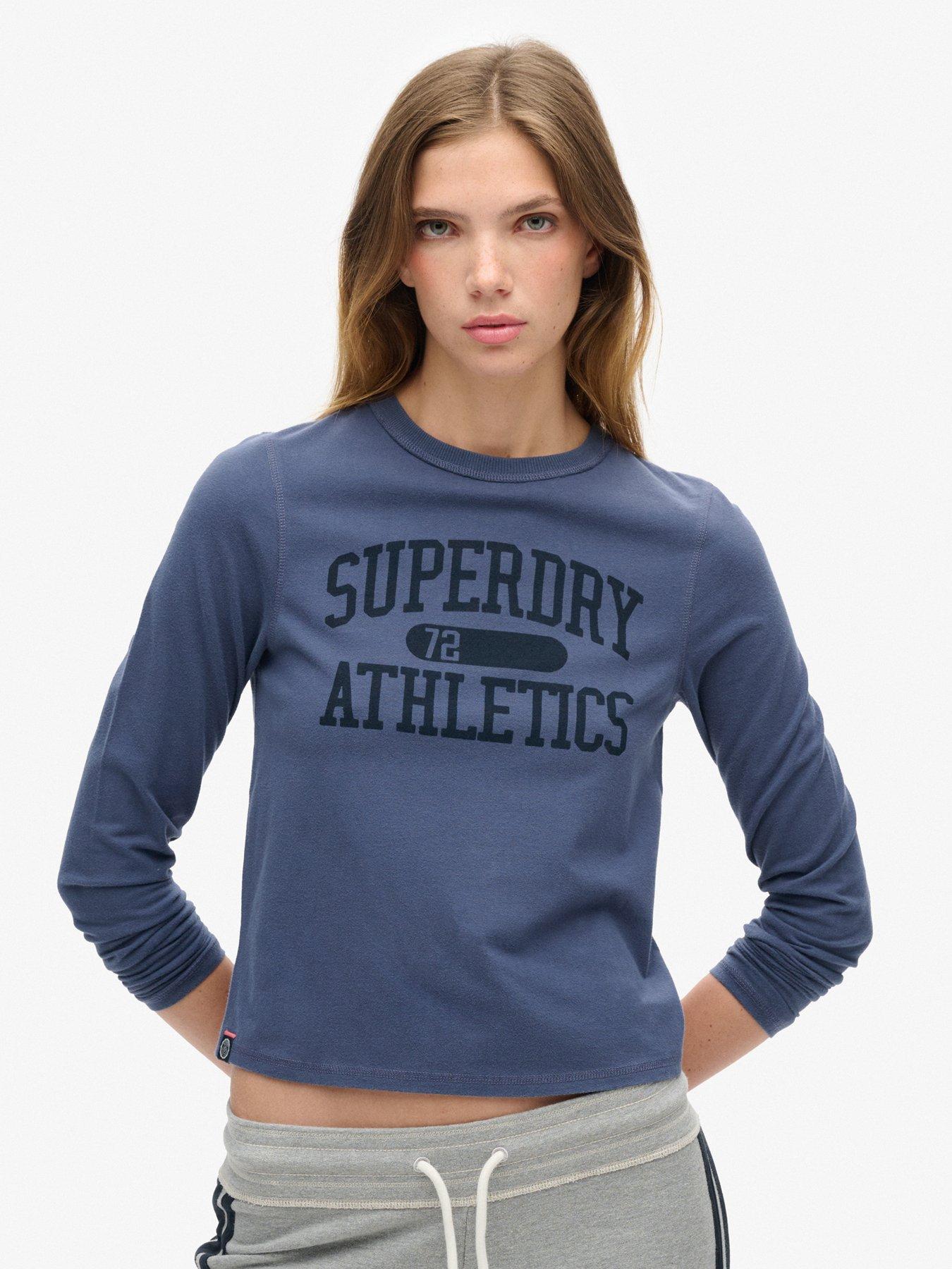 undefined Athletic Essentials Ringer Slim Long Sleeved Top - Navy