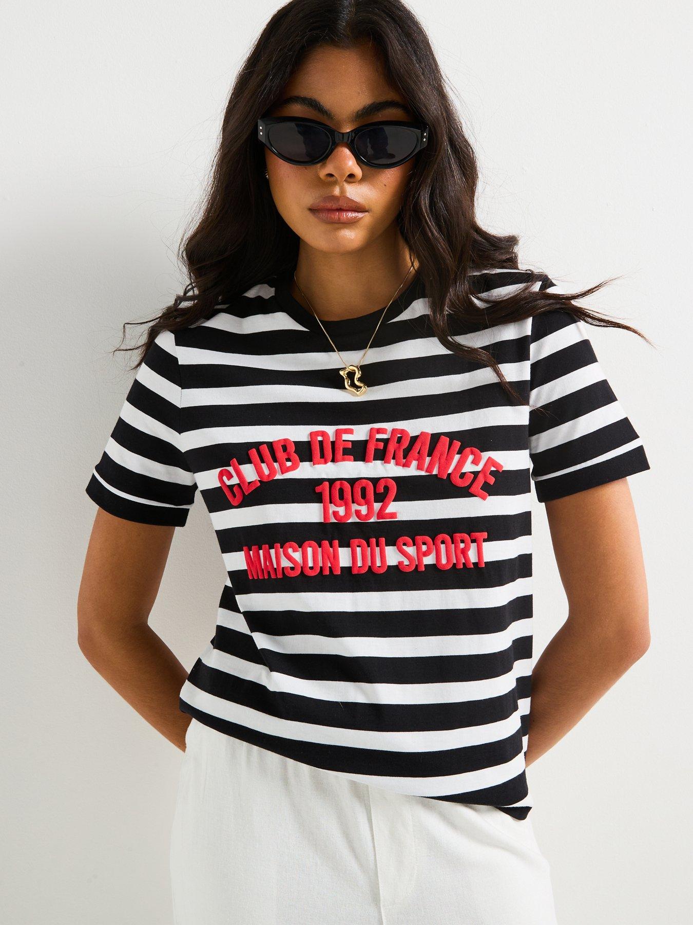 undefined Club De France Colour Pop Stripe Tshirt