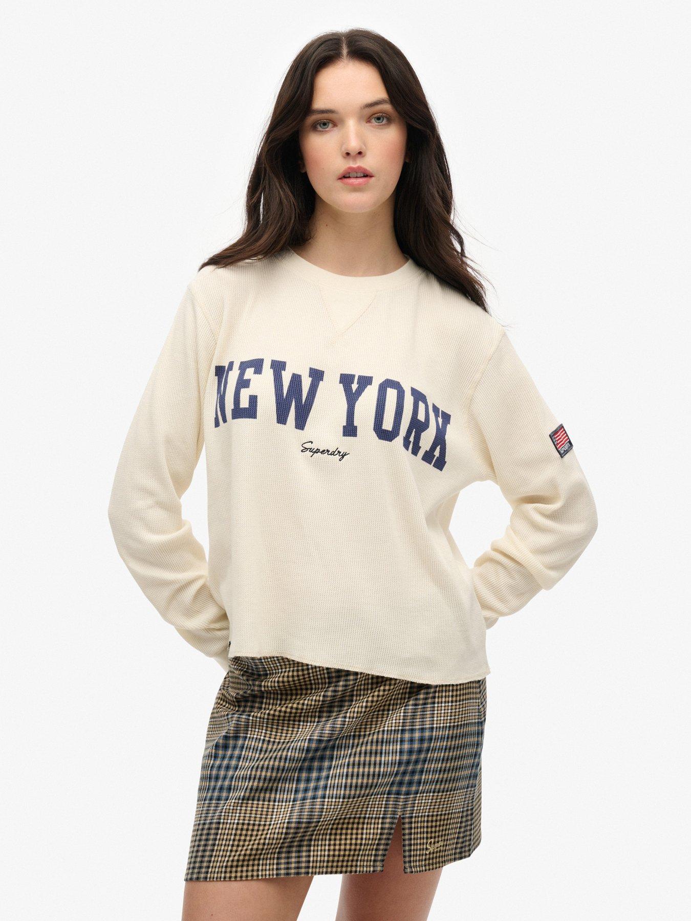 undefined Athletic Essential Graphic Long Sleeve Top - White