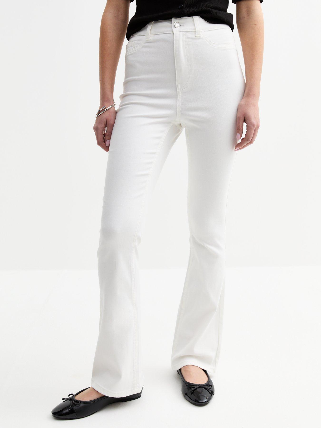 undefined White Quinn Bootcut Jeans