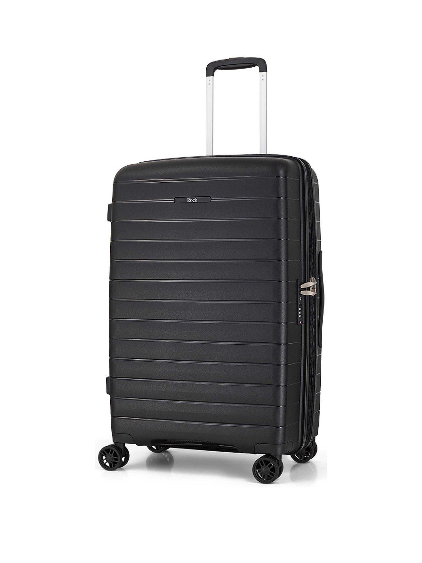 Image 1 of 6 of Rock Luggage Palma Medium Suitcase - Black&nbsp;