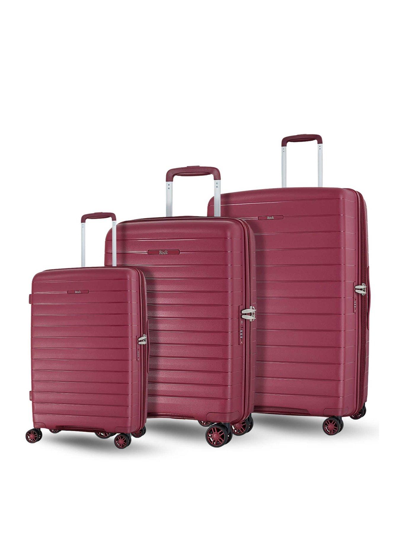undefined Palma 3-Piece Luggage Set (Cabin/Medium/Large) - Burgundy