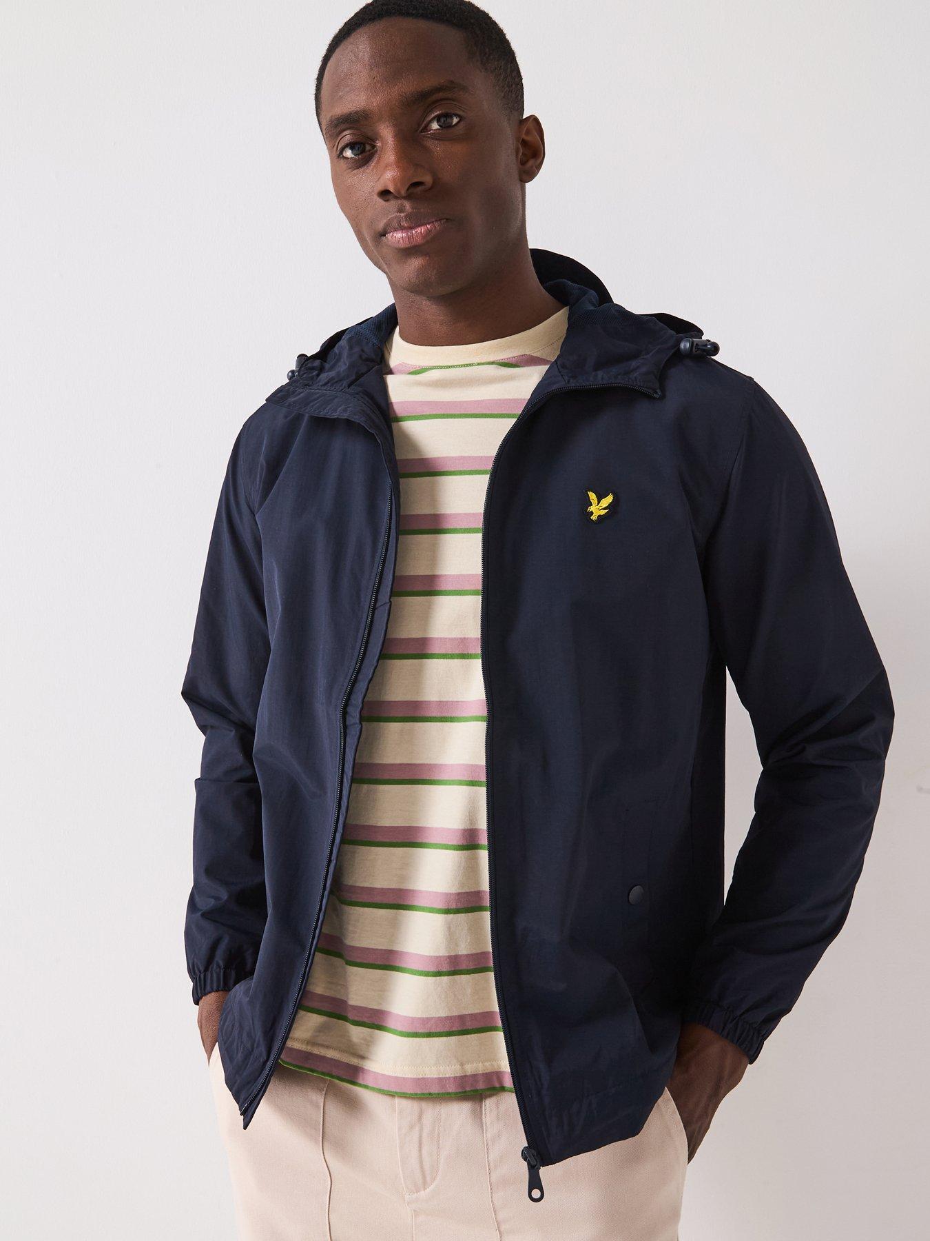 undefined Zip Through Hooded Jacket - Navy