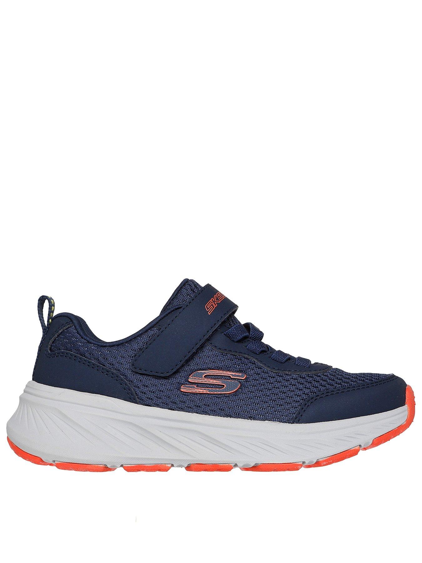 Skechers Gore & Strap Sneaker with Durable Rubber Bottom Plate, Navy, Size 10 Younger