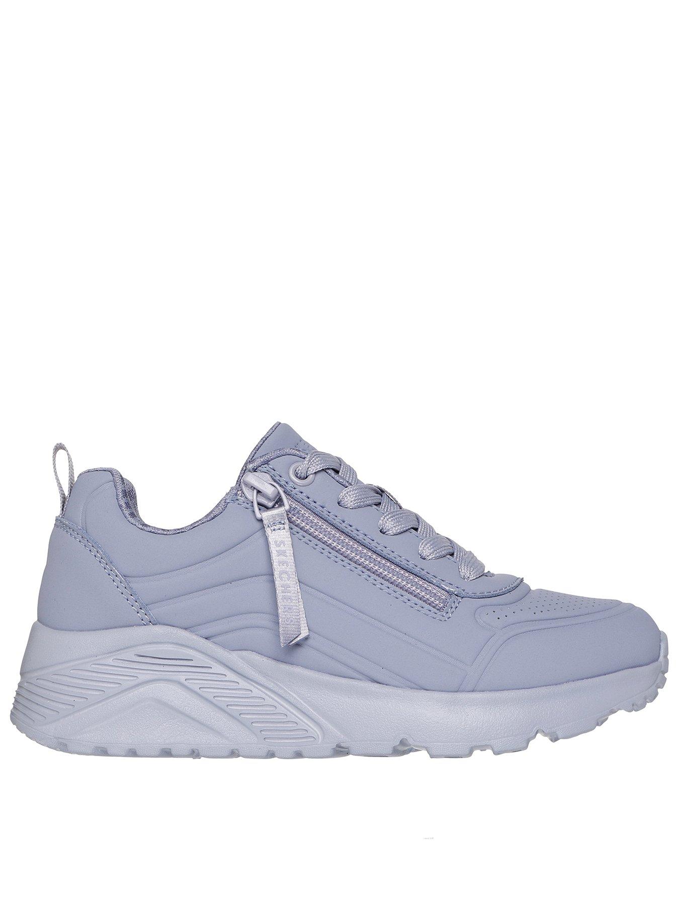 Skechers Monochromatic Lace Up Sneaker W/ Quarter Zip Detail
