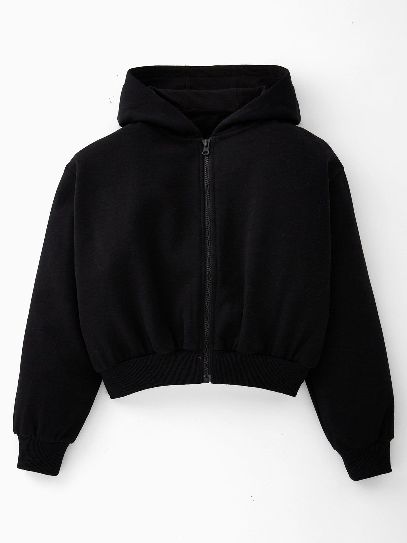 Image 1 of 4 of The Very Collection Girls Zip Up Hoodie - Black